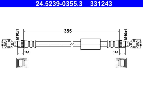 Brzdová hadica ATE 24.5239-0355.3