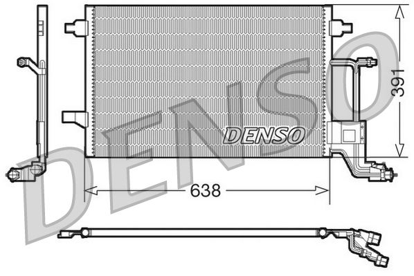 Kondenzátor klimatizácie DENSO DCN02014