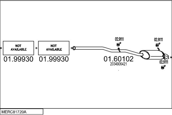 Układ wydechowy MTS MERC81720A014820