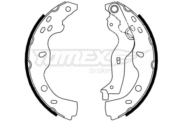 Levně Sada brzdových čelistí TOMEX Brakes 22-38