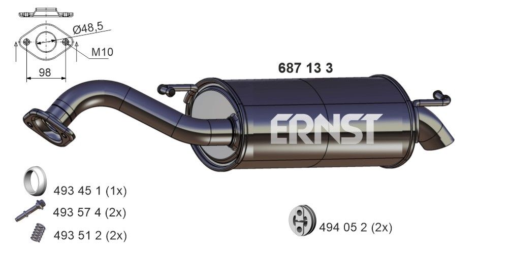 Toba esapament finala ERNST 687133