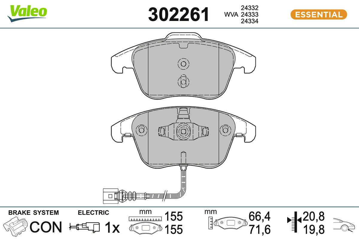 Комплект тормозных колодок, дисковый тормоз