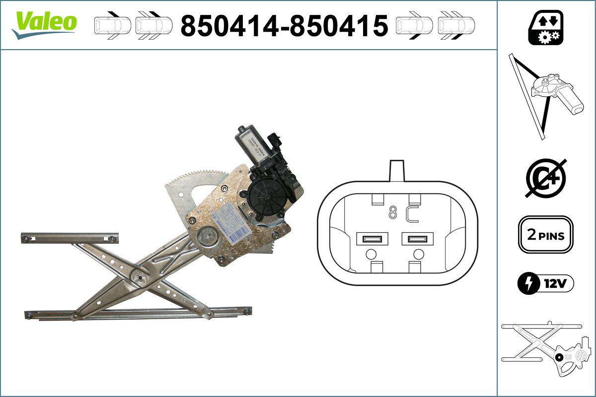 Mecanism actionare geam VALEO 850414