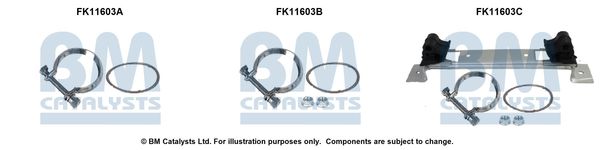 zestaw montażowy, filtr sadzy / filtr cząstek stałych BM CATALYSTS FK11603