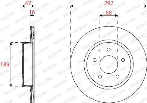 Tarcza hamulcowa FERODO DDF2786C