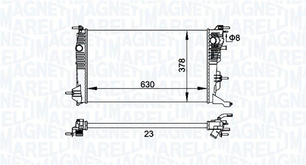 Chłodnica, układ chłodzenia silnika MAGNETI MARELLI 350213158300