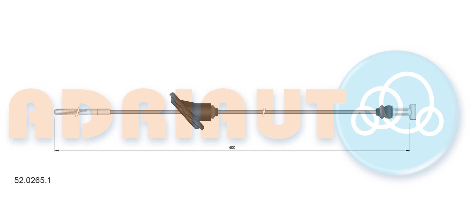 Cablu, frana de parcare ADRIAUTO 52.0265.1