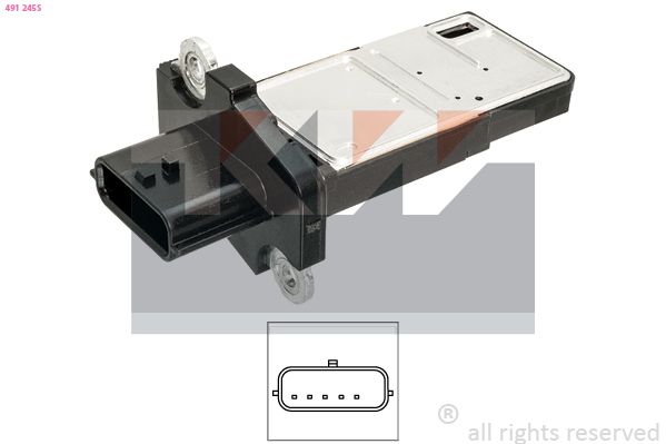 Przepływomierz masowy powietrza KW 491 245S