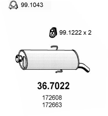 Tłumik końcowy ASSO 36.7022