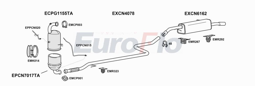 Układ wydechowy EUROFLO CNC316D1034