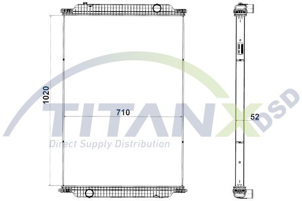 Radiator, racire motor TITANX RX609017