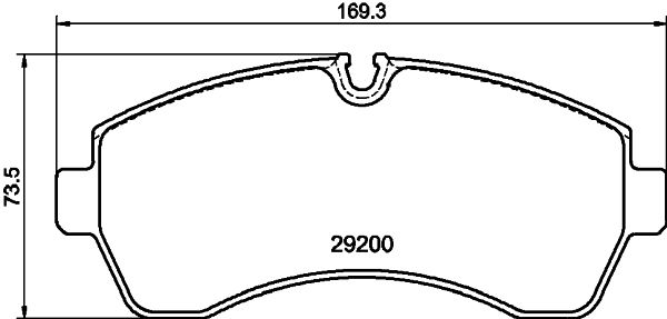 Sada brzdových platničiek kotúčovej brzdy HELLA PAGID 8DB 355 043-911