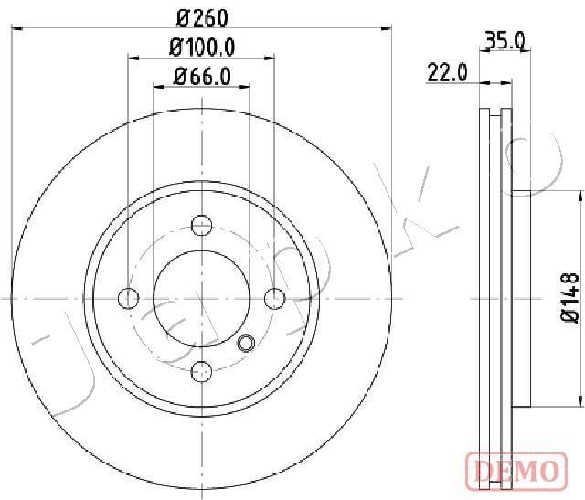 Tarcza hamulcowa JAPKO 600158C