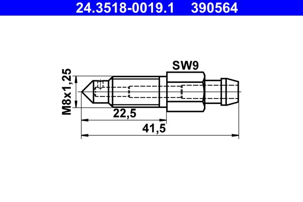 Odvzdušňovací šroub / ventil ATE 24.3518-0019.1