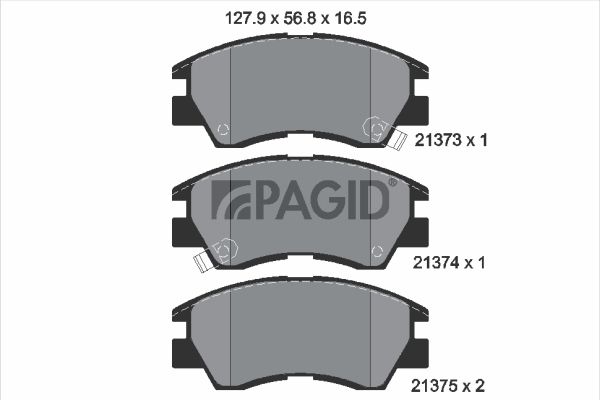 Zestaw klocków hamulcowych, hamulce tarczowe PAGID T0044N