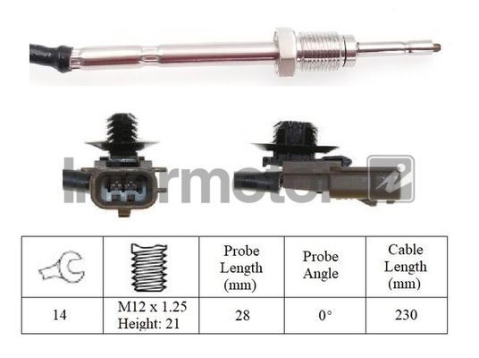 czujnik, temperatura spalin INTERMOTOR 27120