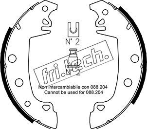 Zestaw szczęk hamulcowych FRI.TECH. 1079.187
