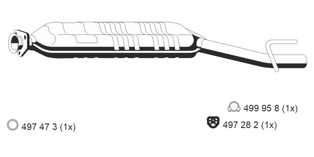 Levně Střední tlumič výfuku ERNST 351133