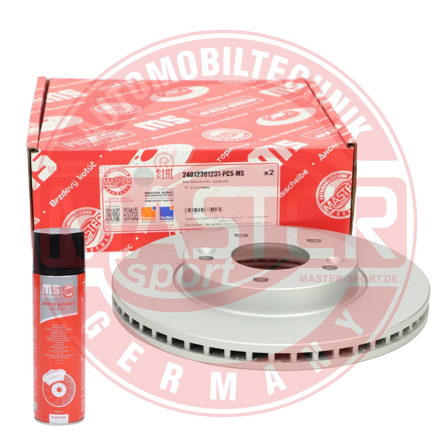 Tarcza hamulcowa MASTER-SPORT GERMANY 24012301231-PCS-MSP