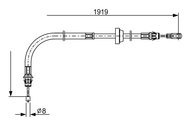 Cablu, frana de parcare BOSCH 1 987 482 710