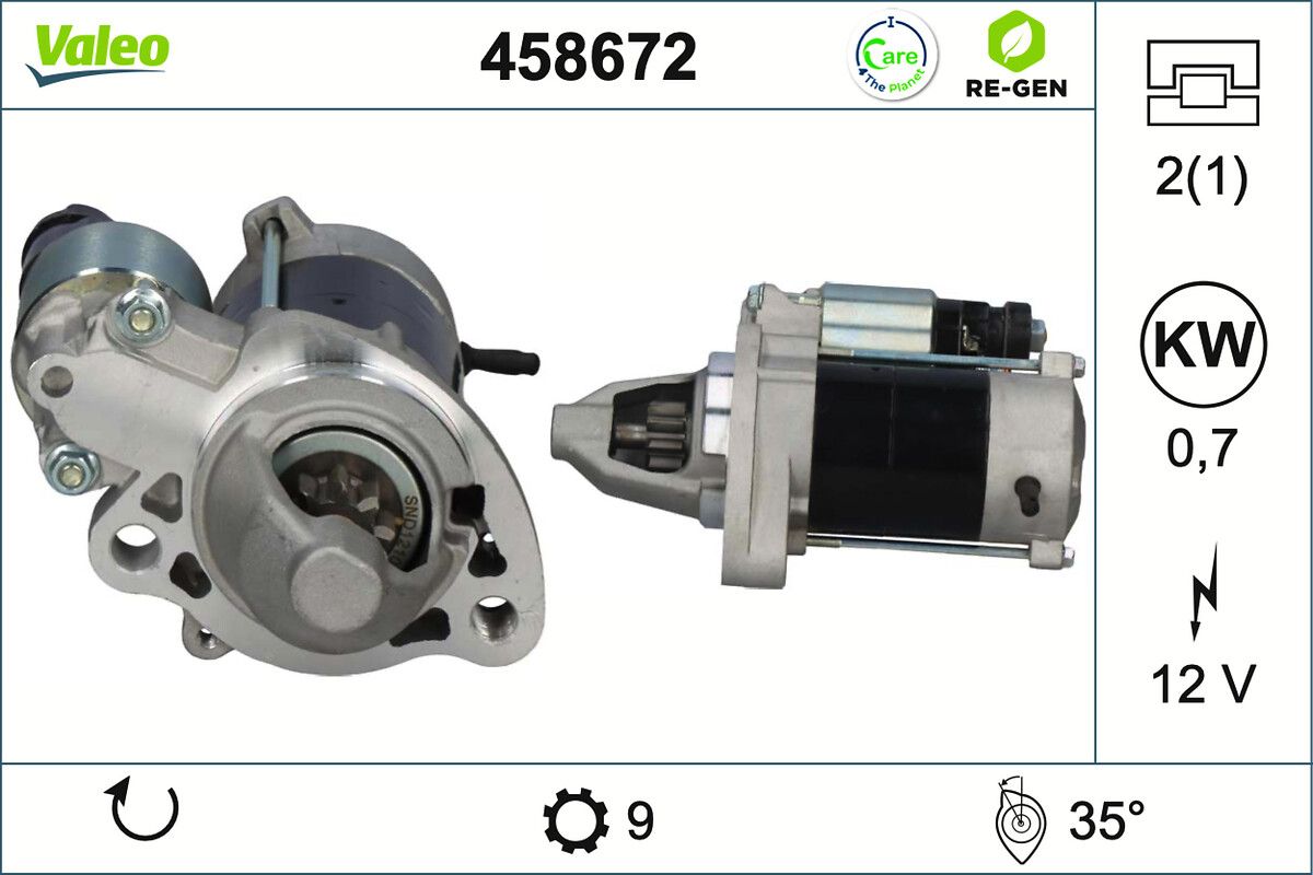 starter VALEO RE-GEN REMANUFACTURED 458672
