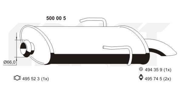 Tłumik końcowy ERNST 500005