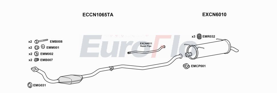 Układ wydechowy EUROFLO CNXAN20D1004D