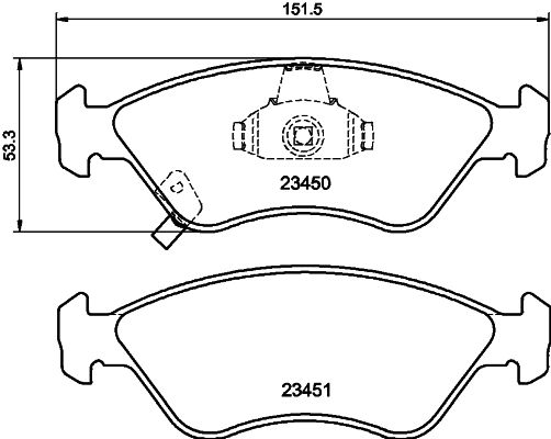 Zestaw klocków hamulcowych, hamulce tarczowe MINTEX MDB1898