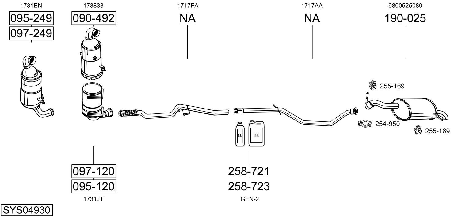 Układ wydechowy BOSAL SYS04930