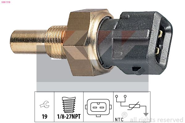 Czujnik, temperatura płynu chłodzącego KW 530 119