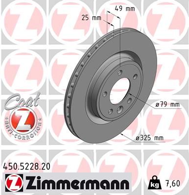 Tarcza hamulcowa ZIMMERMANN 450.5228.20