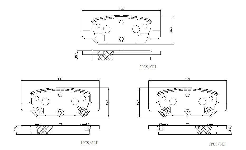 Zestaw klocków hamulcowych, hamulce tarczowe BREMBO P 09 027E