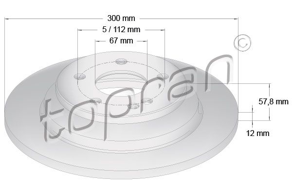 Tarcza hamulcowa TOPRAN 409 330