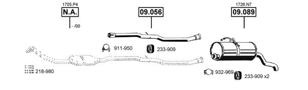 Układ wydechowy ASMET PE080705