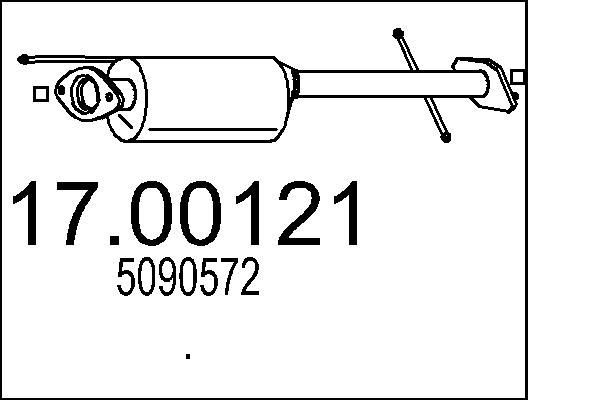 Filtr sadzy / filtr cząstek stałych, układ wydechowy MTS 5090572