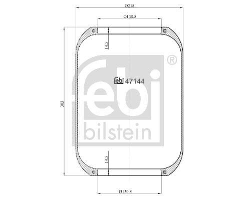 Burduf, suspensie pneumatica FEBI BILSTEIN 47144