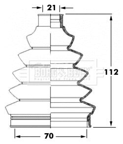Zestaw osłon, wał napędowy BORG & BECK BCB6067