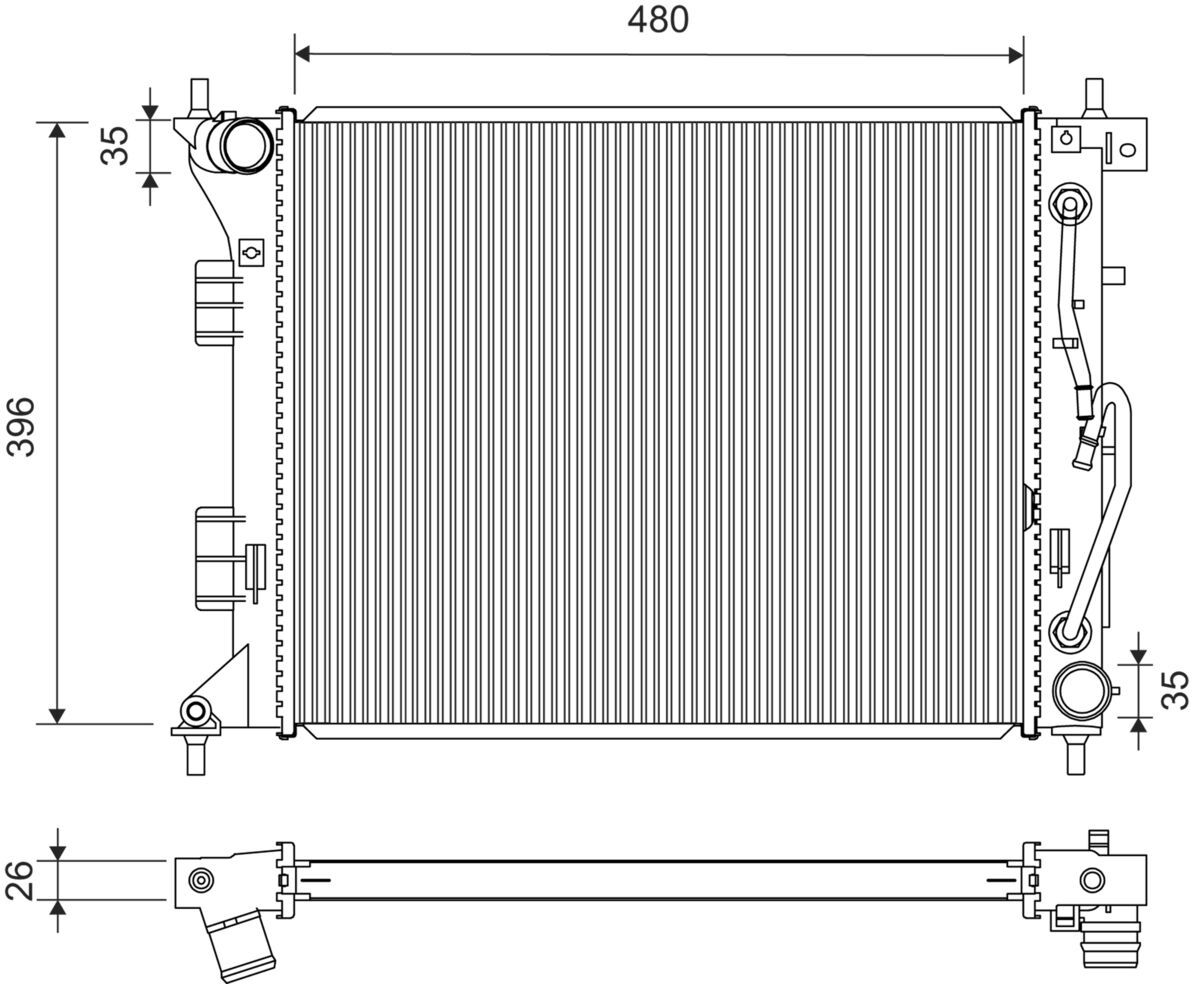 Radiator, racire motor VALEO 701452