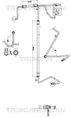 Furtun hidraulic, sistem de directie TRISCAN 8516 29052
