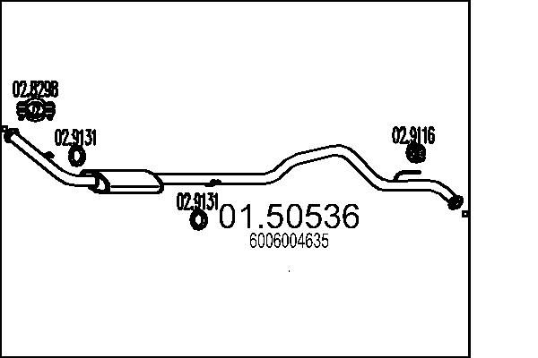 Tłumik środkowy MTS 01.50536