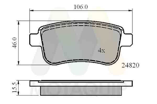 set placute frana,frana disc MOTAQUIP LVXL1428