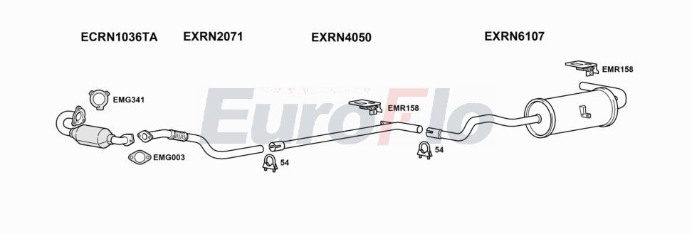 Układ wydechowy EUROFLO RNMEG19D2022A00