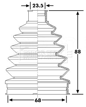 Zestaw osłon, wał napędowy BORG & BECK BCB6270