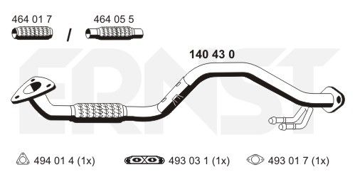 Rura wydechowa ERNST 1K0254304C