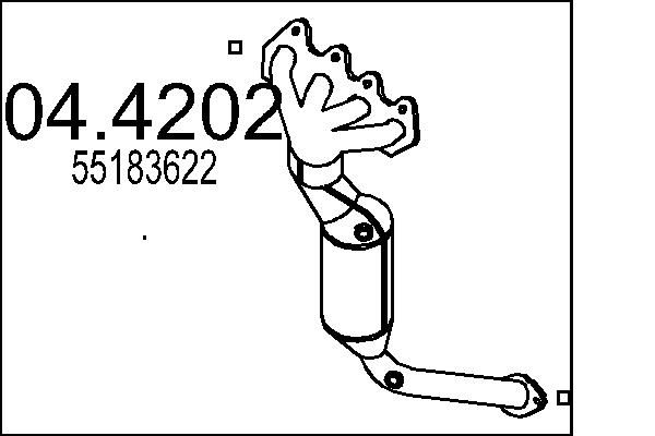 Katalizator MTS 55183622