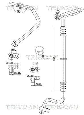 Przewód wysokiego/niskiego ciśnienia, klimatyzacja TRISCAN 901029032