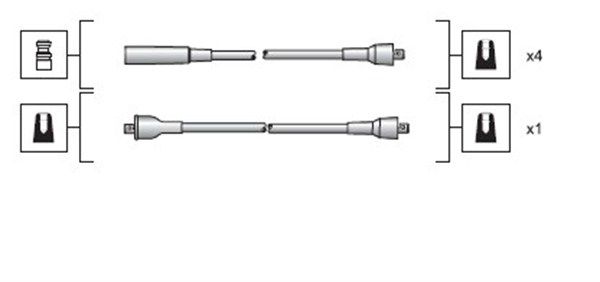 Zestaw przewodów zapłonowych MAGNETI MARELLI 941318111025