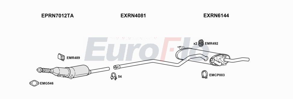 Układ wydechowy EUROFLO RNLAG15D3001C