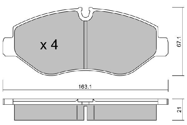 Zestaw klocków hamulcowych, hamulce tarczowe AISIN BPVW-1001