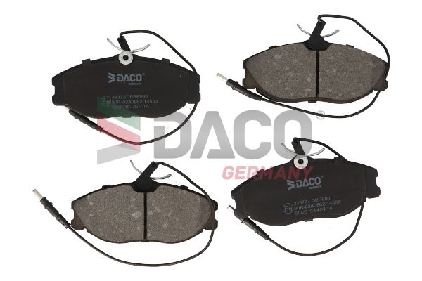 Zestaw klocków hamulcowych, hamulce tarczowe DACO GERMANY 323737